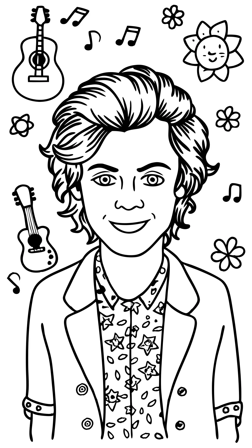 coloriages de styles Harry One Direction